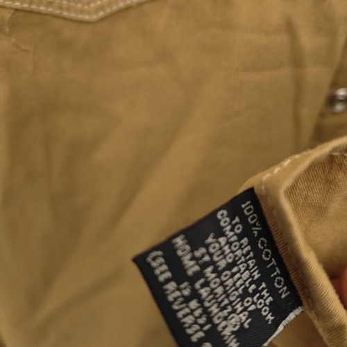 St Moritz men's cotton shirt mustard/brown medium
