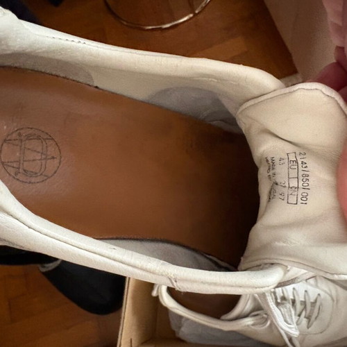 Massimo Dutti leather sneakers used, size 43, white