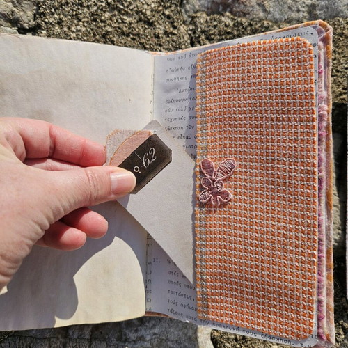 Apricot Lumière handmade notebook