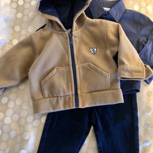 Baby boy set 6 months new with pants, shirt, jacket and bow tie