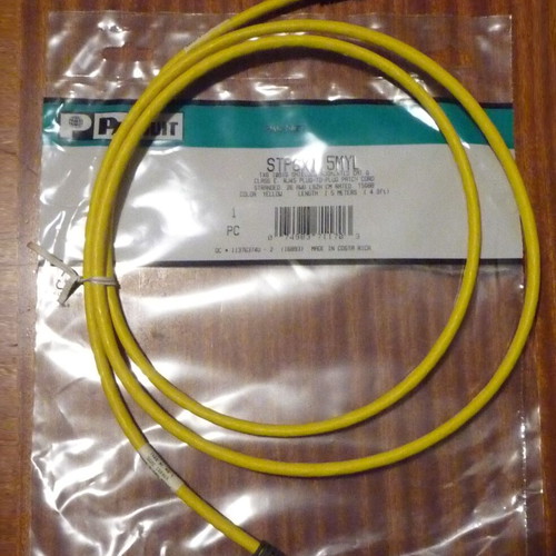 Panduit STP6X1.5MYL Shielded Patch Cable 1.5m like new