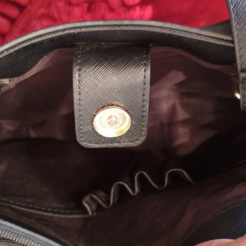American Designed Black Shoulder Bag used, saffiano texture