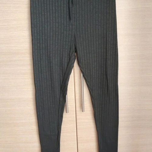 Shein Black Ribbed Leggings Medium New