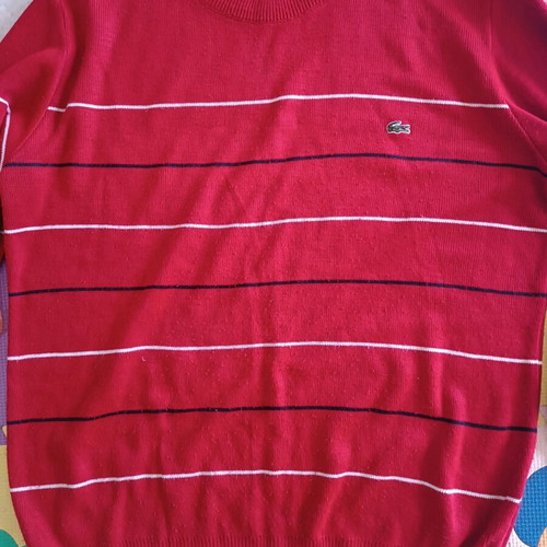 Lacoste large sweater used, red
