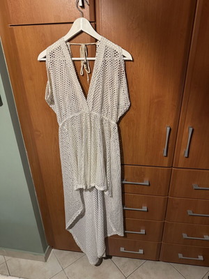 Dress like new, white and gold, size S