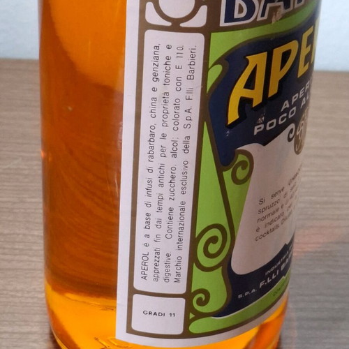 Barbieri Aperol used, 1950s, 11%, 100cl
