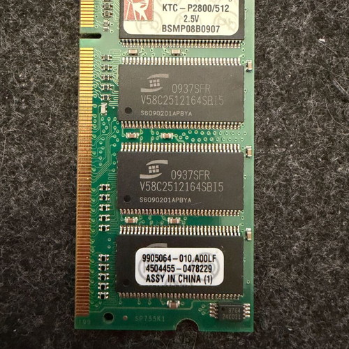 Kingston 512MB DDR1 SO-DIMM laptop memory module like new