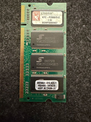 Kingston 512MB DDR1 SO-DIMM laptop memory module like new