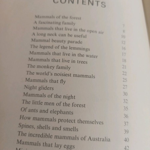 Book Mammals Strange & Exotic like new, 1965 English edition