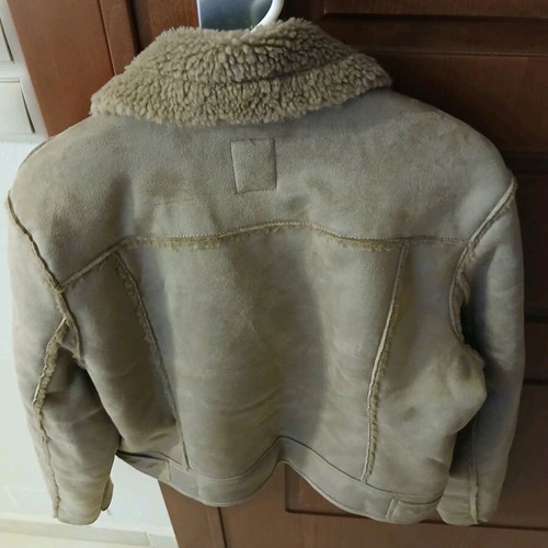 Primark Aviator Jacket new, grey with fur lining, size L
