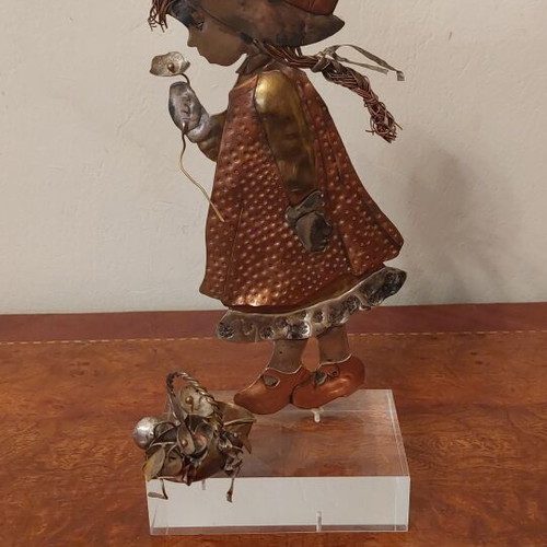 Metal sculpture "Niki" by Niki Art inspired by Sarah Kay, 28 cm