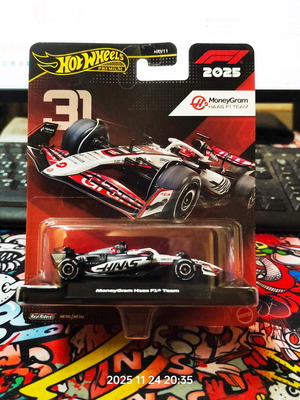 Hot Wheels MoneyGram Haas F1 Team #31 2025 new