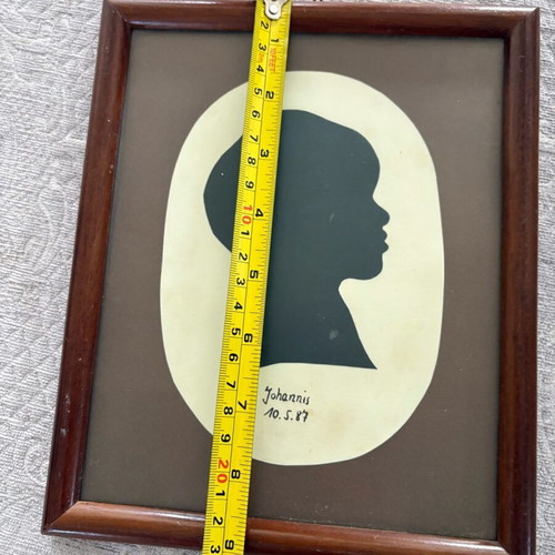 Vintage wooden photo frame 19x23 cm used