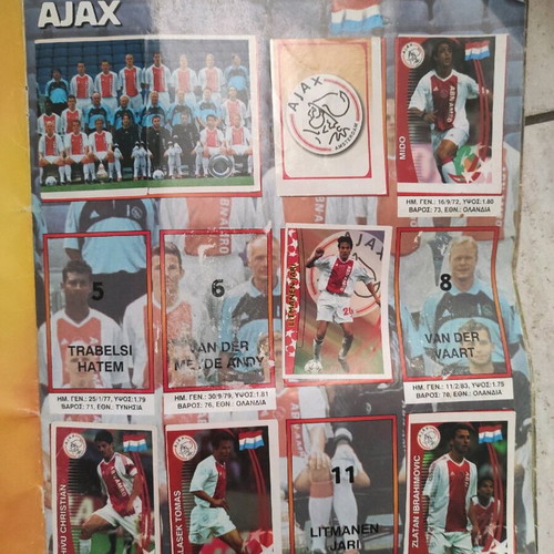 Stickers Europe's champions used sticker album