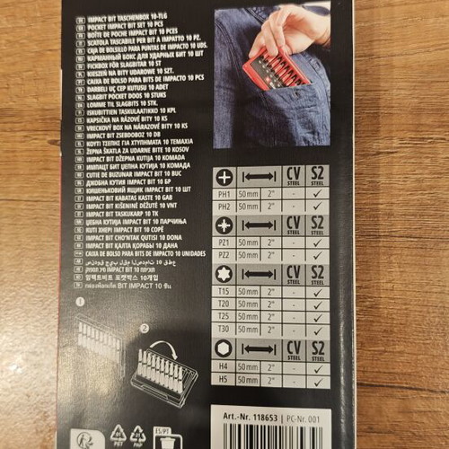 Einhell Impact screwdriver bits set 10 pieces 50 mm new