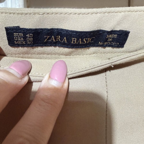 Zara cigarette pants beige new with gold buttons