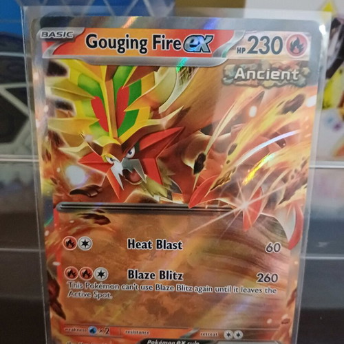 Gouging Fire ex Pokemon card like new