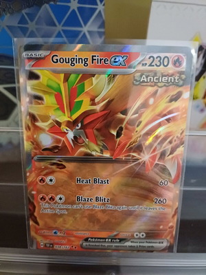 Gouging Fire ex κάρτα Pokemon σαν καινούργιο