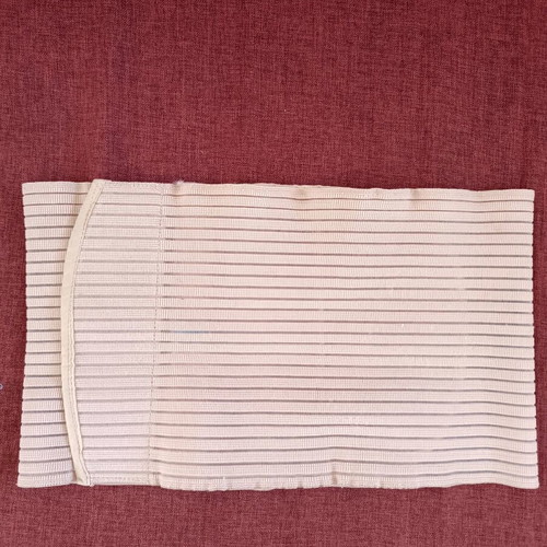 Anatomical lumbar belt neoprene used, elastic beige, breathable fabric