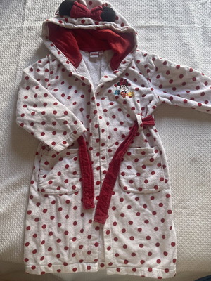 Disney Minnie Mouse children's bathrobe used, size 5-6 years