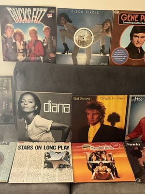 Lot of 11 used foreign vinyl records Pop Disco Rock