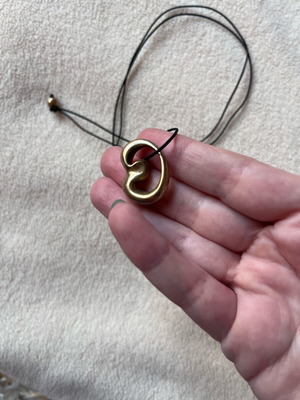 Silver 925 gold plated pendant like new by Greek designer Btal