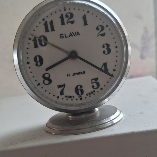Slava CCCP Alarm Clock Retro 1970 Like New