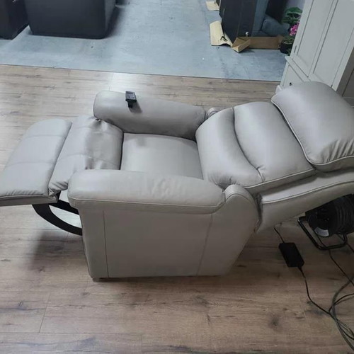 Gray leather La-z-boy armchair new with electric relax mechanism