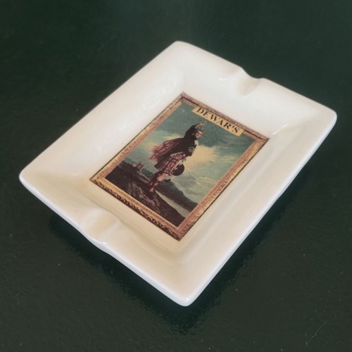 Dewars porcelain ashtrays set of 3, vintage, new