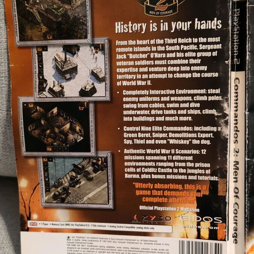 Commandos 2 Men of Courage PS2 used