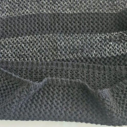 Sisley black and silver mesh sweater XS like new