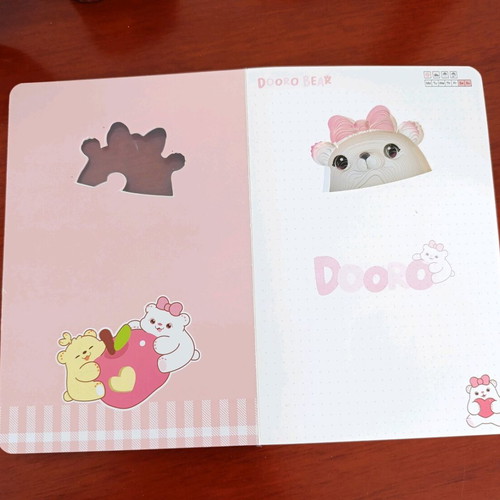 Set of 3 notebook, pencil case and erasers new