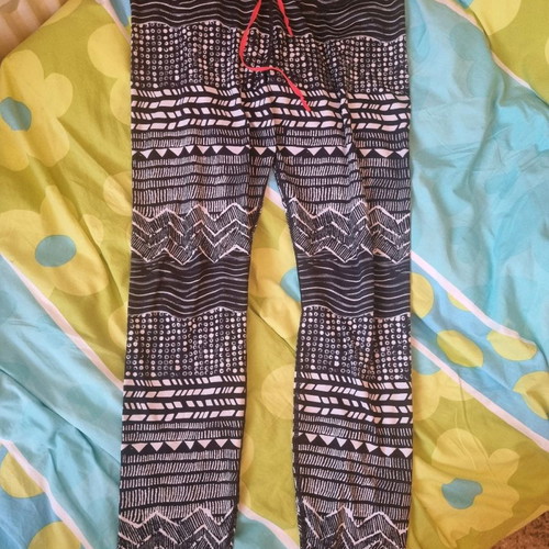 Bjorn Borg sports leggings used with print, size XL/Large