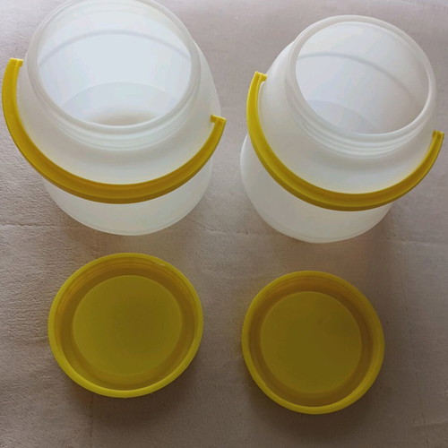 Set of 2 plastic jars with lid 3000ml, new