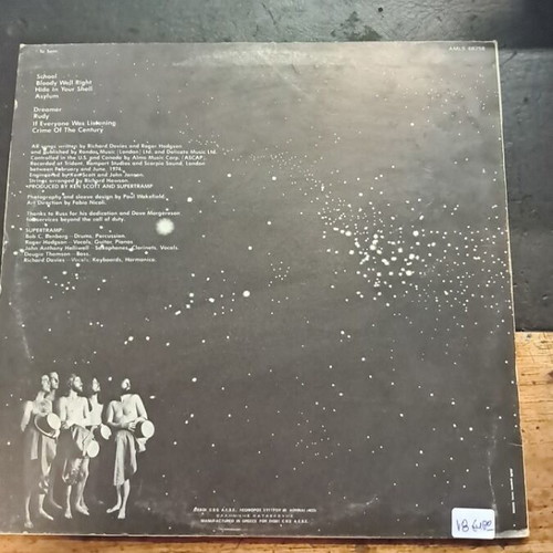 Crime of the Century Supertramp record used, good condition