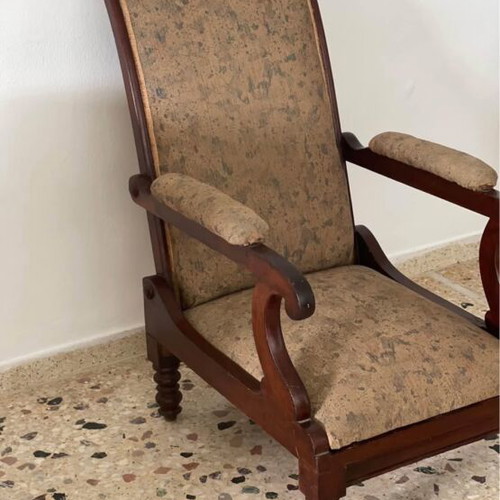 Handmade solid wood antique armchair, very comfortable