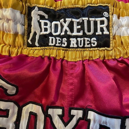 Boxeur the Rues satin women's boxing shorts fuchsia used size M