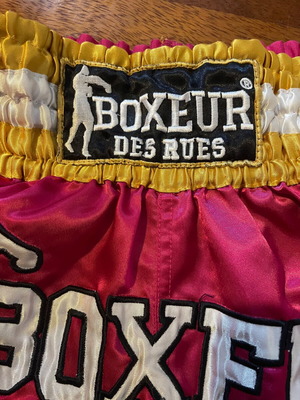 Boxeur the Rues satin women's boxing shorts fuchsia used size M