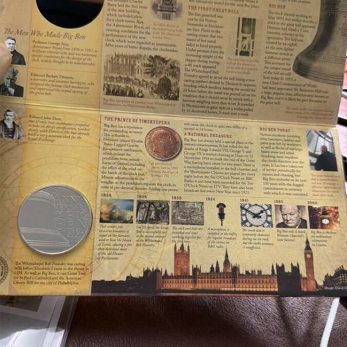 Big Ben Commemorative Medal Cover by Royal Mail and Royal Mint new