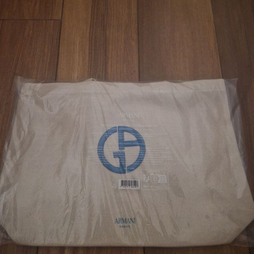 Giorgio Armani Beauty shoulder bag new beige blue