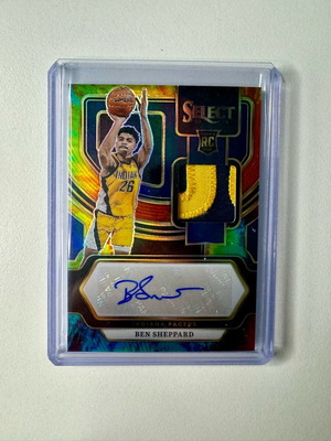 Κάρτα Ben Sheppard 2023-24 Select Tie-Dye Prizms Rookie Patch Auto RPA καινούργιο 25/25