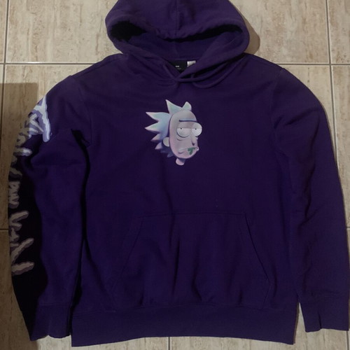 Rick and Morty hoodie medium from H&M like new, purple