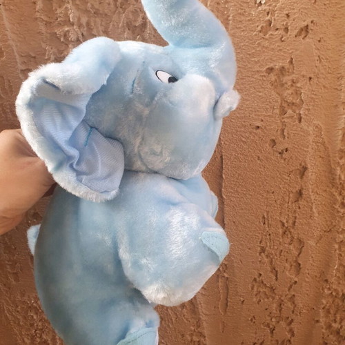 Stuffed elephant used with a stain