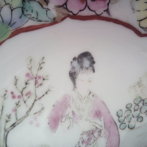 Vintage porcelain bowl used from the Far East