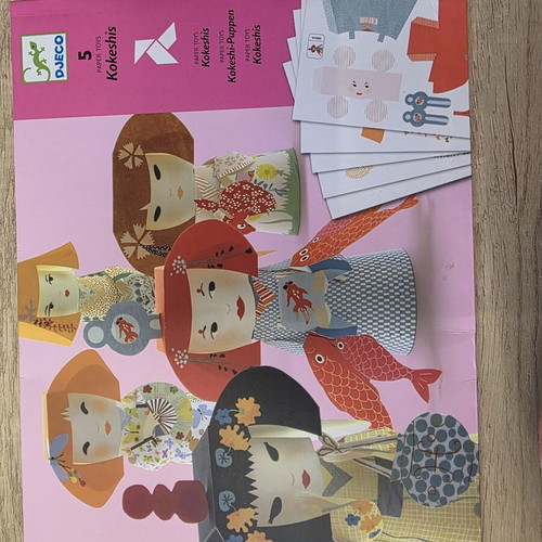 Djeco Paper Toys for Girls, Set of 5, New