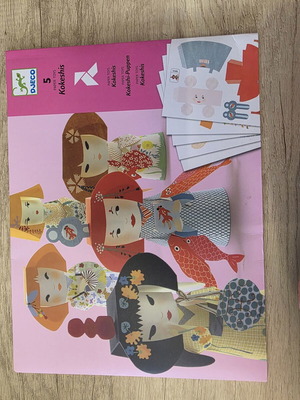 Djeco Paper Toys for Girls, Set of 5, New