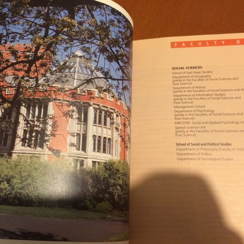 University of Sheffield Postgraduate Prospectus used 1994-1995