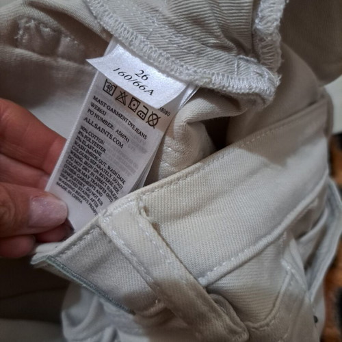 AllSaints cream jeans like new, size S 36 8