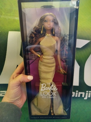 Barbie The Look 2013 with gold dress on red carpet new