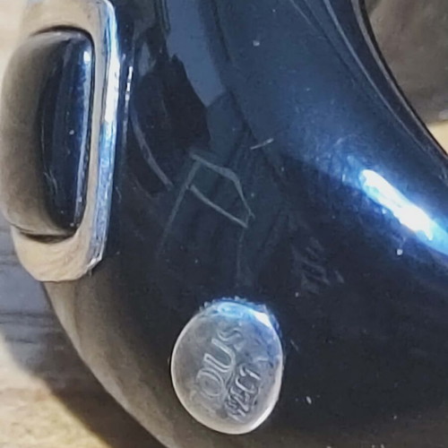 Tous ring black resin and 925 silver like new